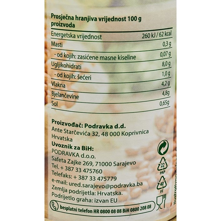 GRAH SMEĐI 400g LIMENKA PODRAVKA