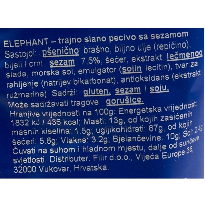 GRICKALICE ELEPHANT SEZAM 80g FILIR