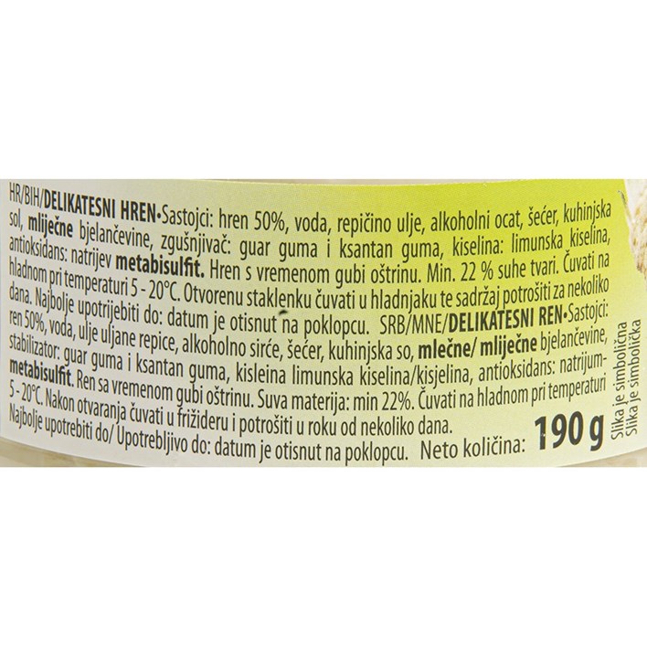 HREN DELIKATESNI NATURETA 190g ORBICO