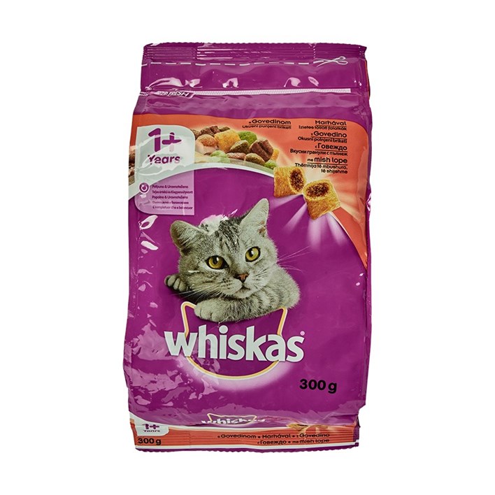 HRANA ZA MAČKE WHISKAS GOVEDINA DRY MRKVA 300g ATLANTIC