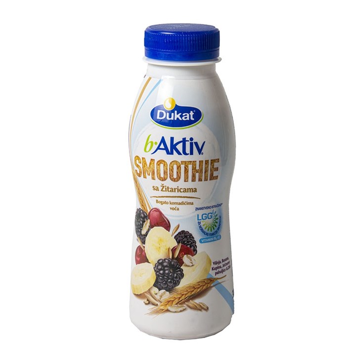 JOGURT B.AKTIV LGG SMOOTHIE ZOB JEČAM 330g DUKAT