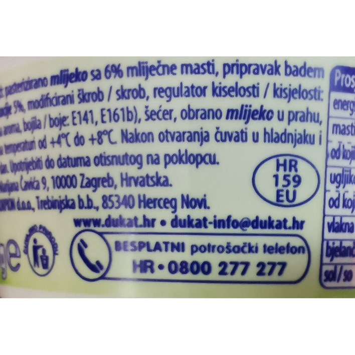 JOGURT DUKATOS BADEM PISTACIJA 150g DUKAT