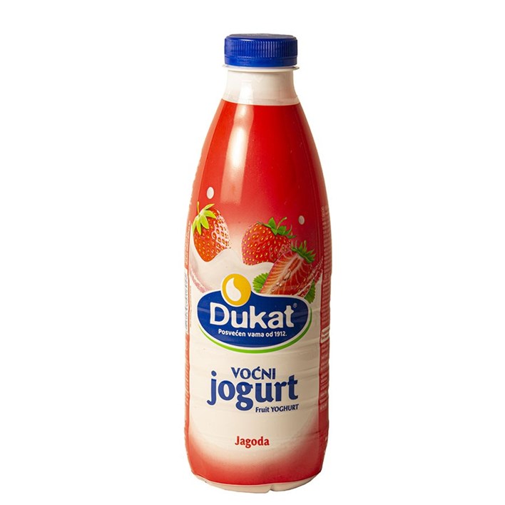 JOGURT VOĆNI JAGODA 1kg DUKAT