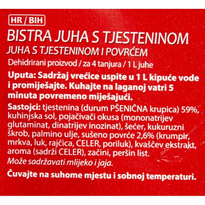 JUHA BISTRA S TJESTENINOM 45G PODRAVKA