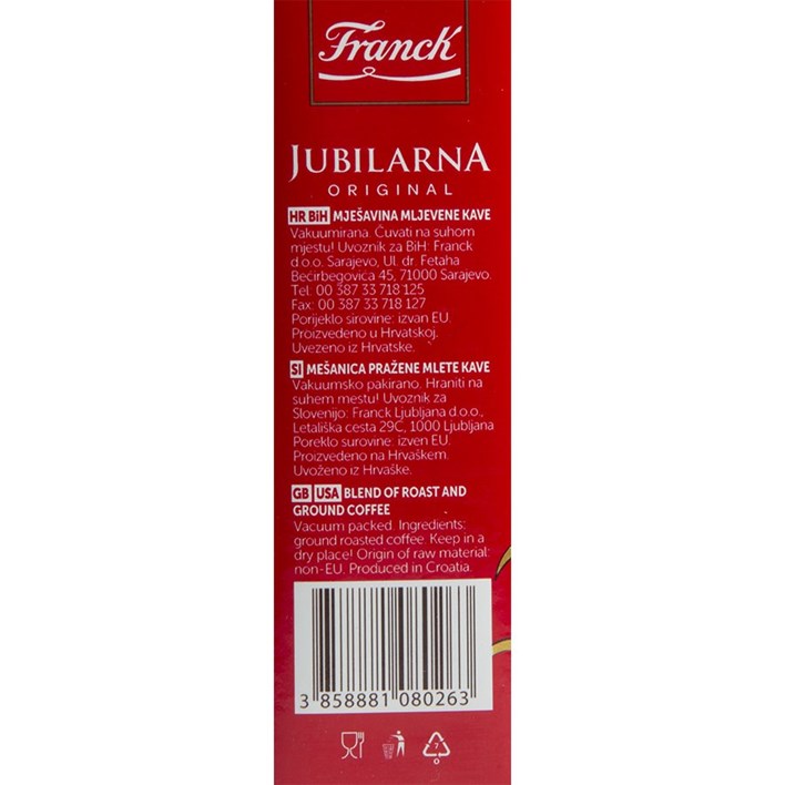 KAVA JUBILARNA MLJEVENA VAKUM 250g FRANCK