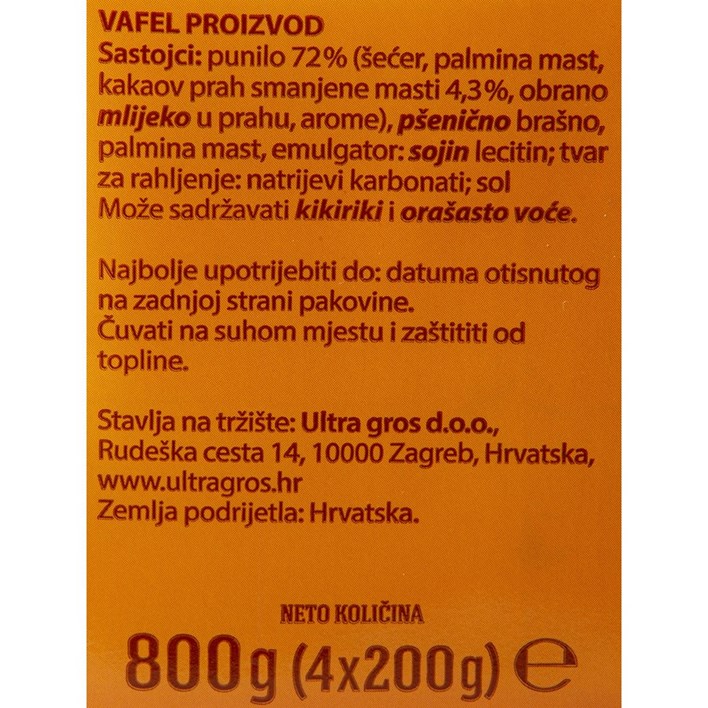 KEKS NAPOLITANKE DESERTIA KAKAO 800g SAPONIA