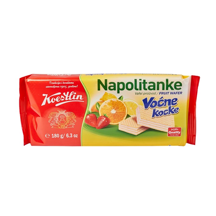 KEKS NAPOLITANKE VOĆNE KOCKE 180g KOESTLIN