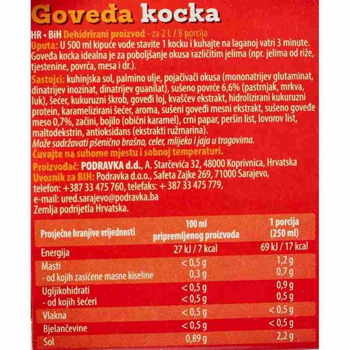 KOCKA GOVEĐA 40g PODRAVKA