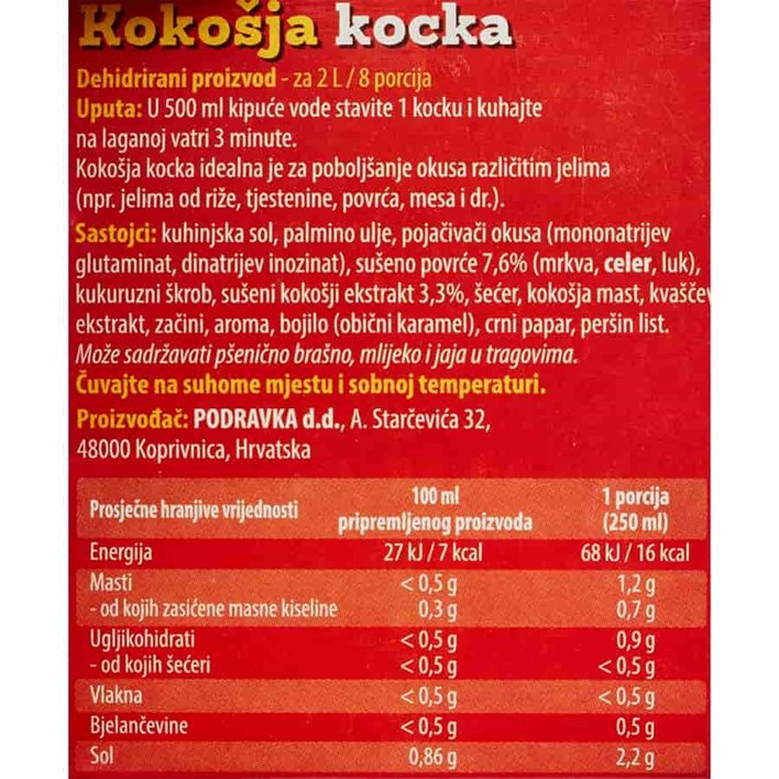 KOCKA KOKOŠJA 40g PODRAVKA