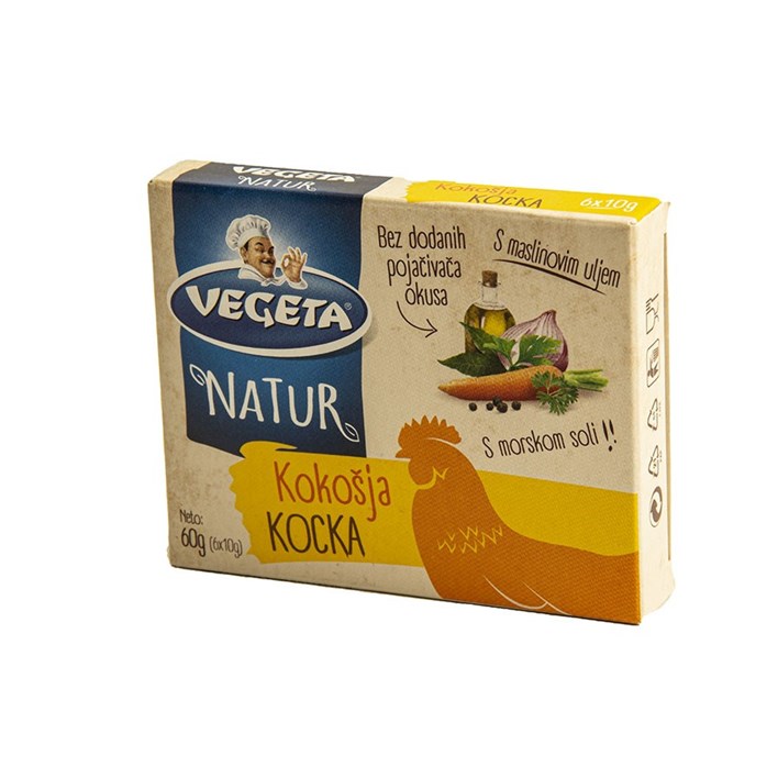 KOCKA KOKOŠJA VEGETA NATUR 60g PODRAVKA