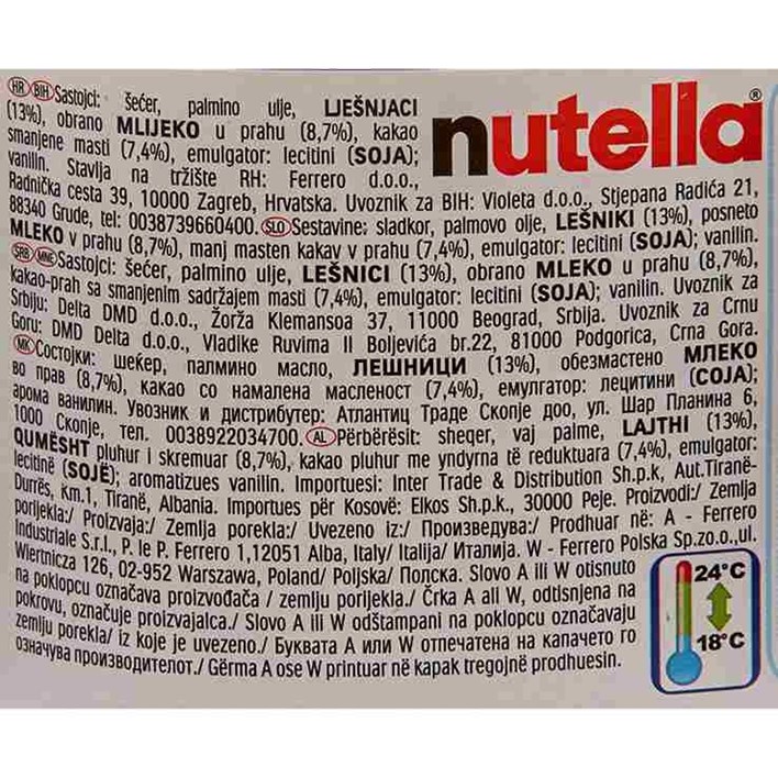 KREM NUTELLA 750g