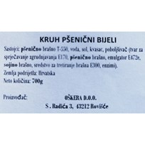 KRUH BIJELI 700g OšKERA