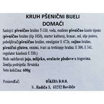 KRUH DOMAĆI 600g OšKERA