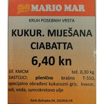 KRUH KUKURUZNI MIJEŠANI CIABATA 0,30kg MARIO MAR