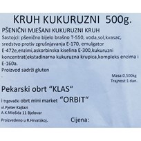 KRUH KUKURUZNI 500g KLAS