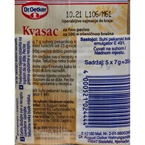 KVASAC SUHI 5X7g 4+1 GRATIS DR OETKER