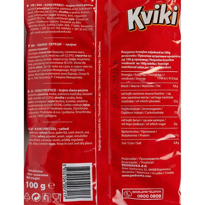 PERECI KVIKI 100G