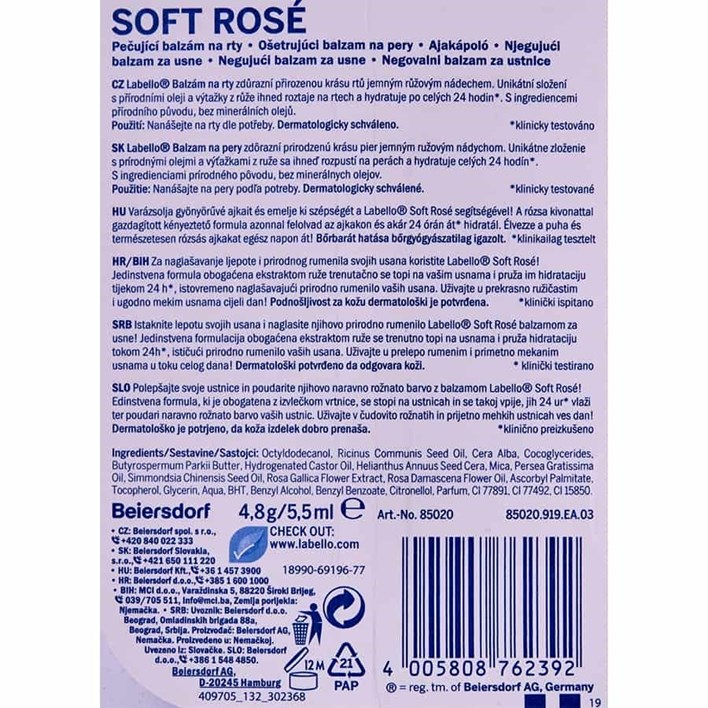 LABELLO NIVEA ROSE 4,8g ALCA