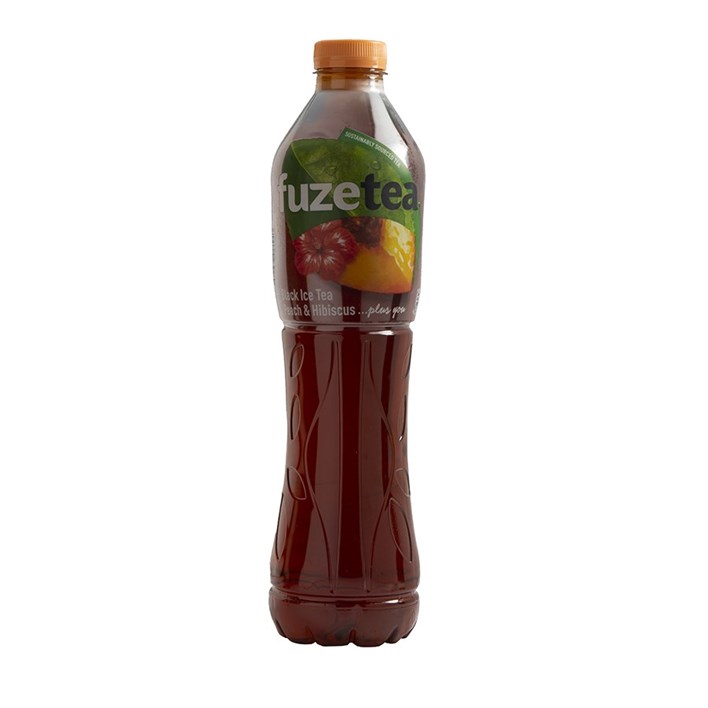 LEDENI ČAJ FUZETEA CRNI OKUS BRESKVE I HIBISKUSA 1,5l COCA COLA