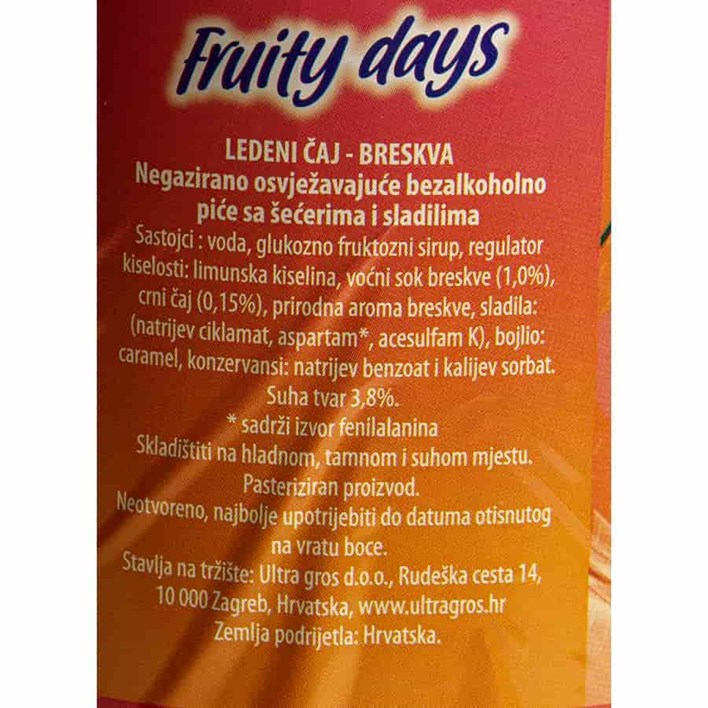 LEDENI ČAJ FRUITY DAYS BRESKVA 1,5l DAM DAJ