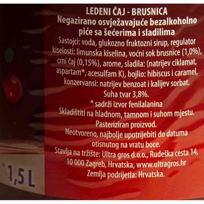 LEDENI ČAJ FRUITY DAYS BRUSNICA 1,5l DAM DAJ