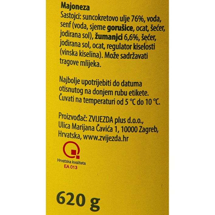 MAJONEZA DELIKATESNA 620g ZVIJEZDA