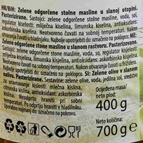 MASLINE ZELENE ODGORČENE 700g ZVIJEZDA