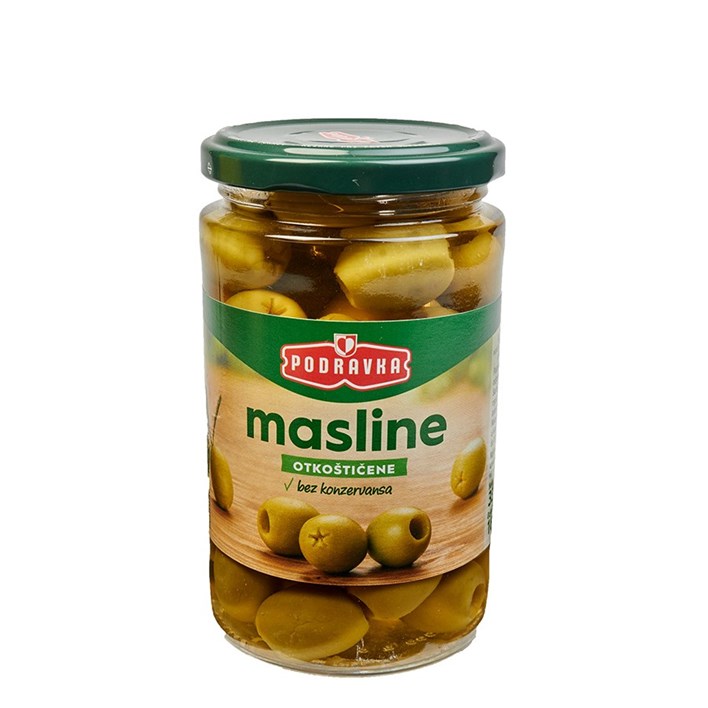 MASLINE ZELENE ODKOšTENE 330g PODRAVKA