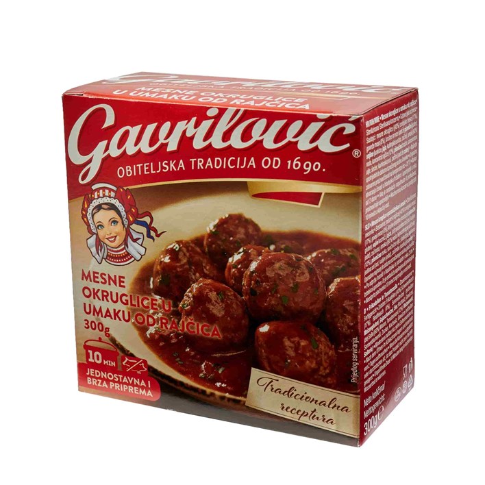 MESNE OKRUGLICE U UMAKU OD RAJČICE 300g GAVRILOVIĆ