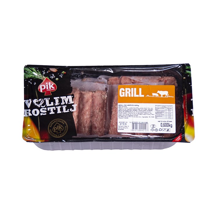 MESO SVJEŽE ĆEVAPČIĆI GRILL 600g PIK