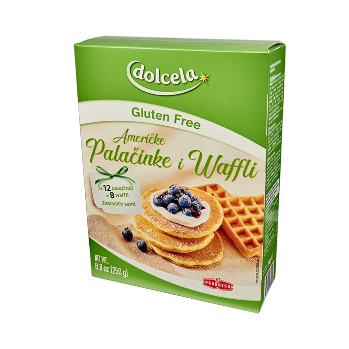 MJEŠAVINA ZA AMERIČKE PALAČINKE I WAFFLE 250g GLUTEN FREE PODRAVKA