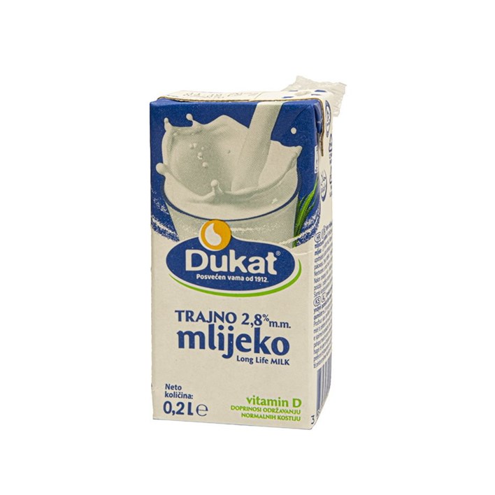 MLIJEKO TRAJNO 2,8%MM 0,2L DUKAT