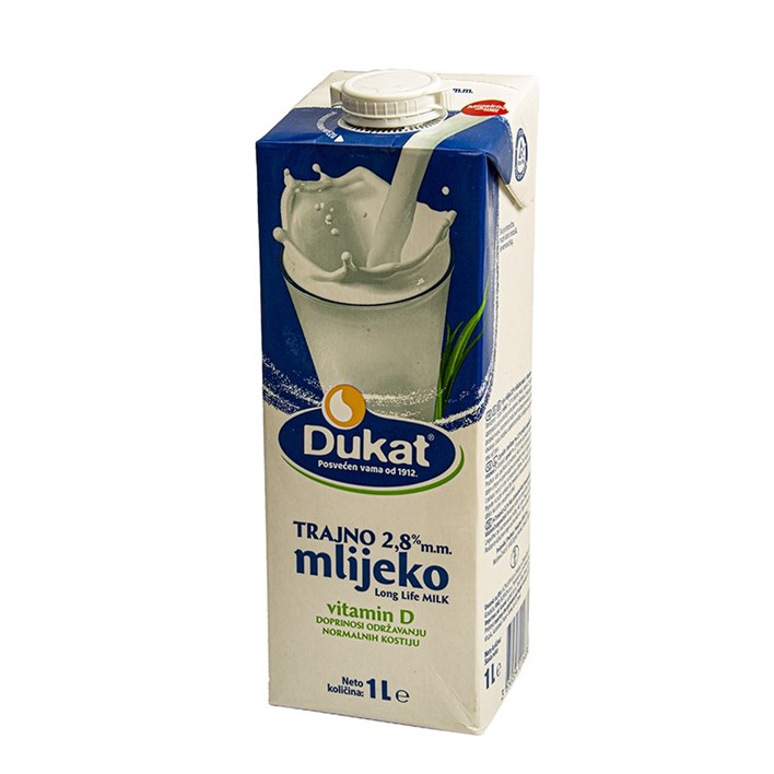 MLIJEKO TRAJNO 2,8%mm 1l DUKAT