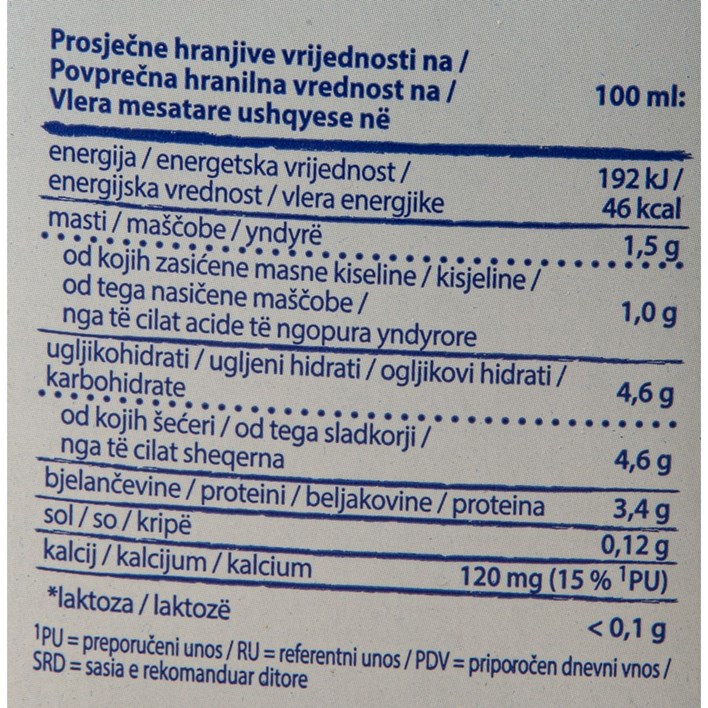 MLIJEKO TRAJNO LAGANO JUTRO 1,5%mm 1l DUKAT