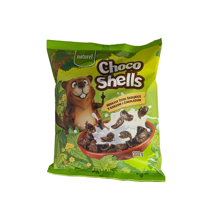 MUESLI NATUREL CHOCO SHELLS 300g AWT