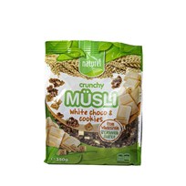 MUESLI WHOLEGRAIN CRUNCHY WHITE CHOCO COOKIES 350g AWT