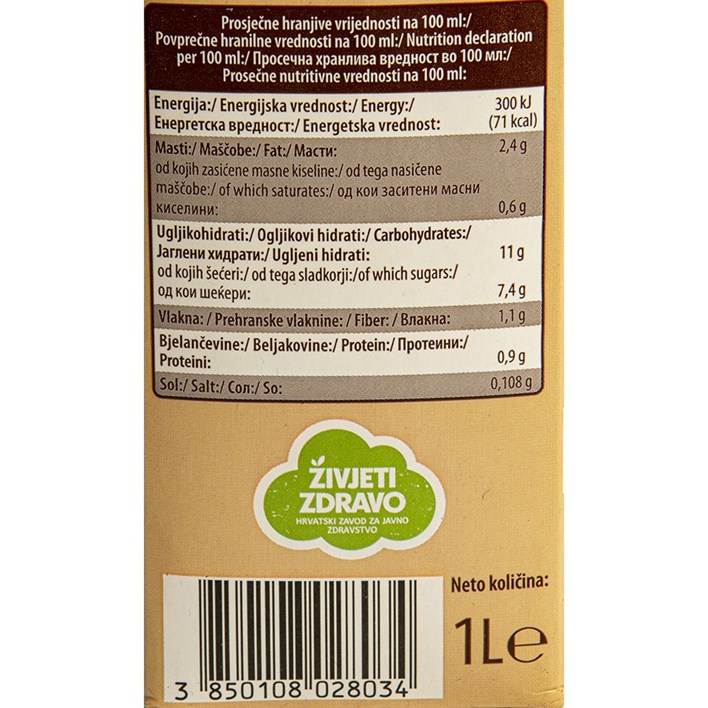 NAPITAK DAR OD ZOBI S OKUSKOM ČOKOLADE 1l VINDIJA