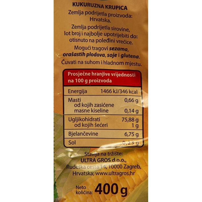 PALENTA KUHARELA 400g ŠAFRAM