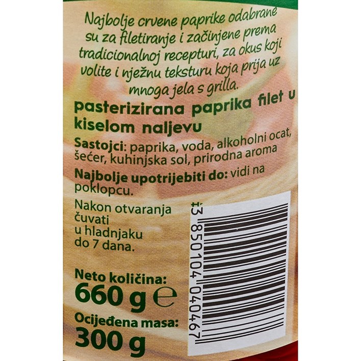 PAPRIKA FILET 660G PODRAVKA