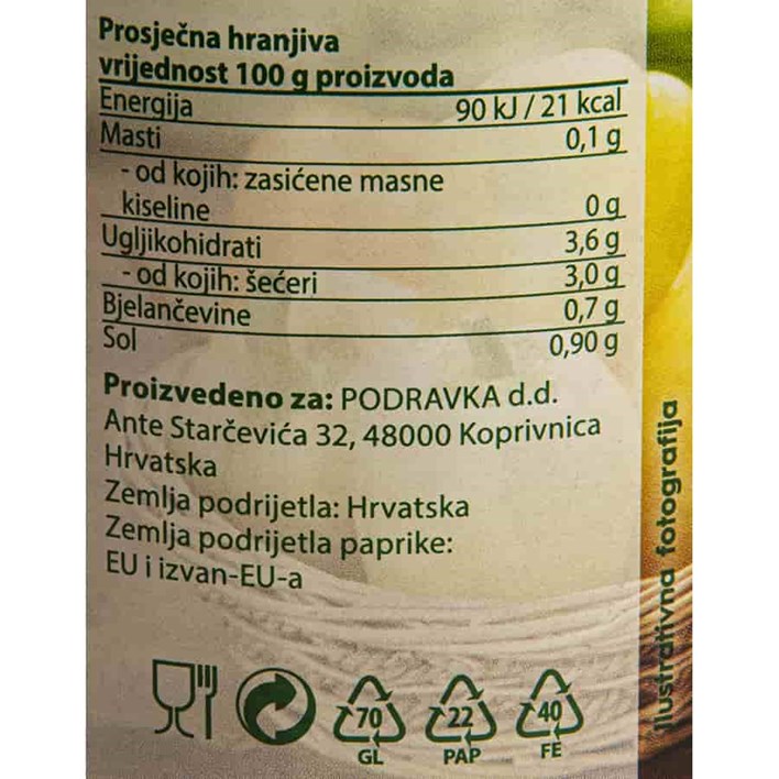 PAPRIKA REZANA 680G PODRAVKA