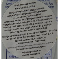 PAŠTETA PAČJA 115g DUPIN