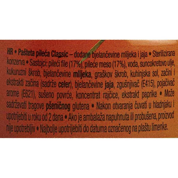 PAŠTETA PILEĆA CLASSIC 100g GAVRILOVIĆ
