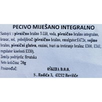PECIVO INTEGRALNO 70G OŠKERA