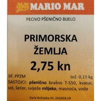 PECIVO PRIMORSKA ŽEMLJA 0,10kg MARIO MAR