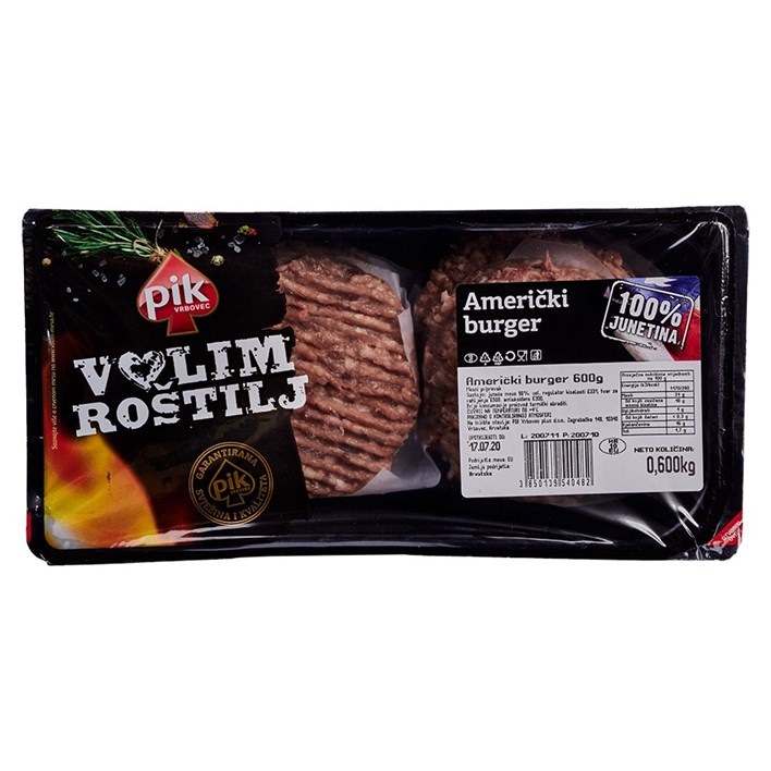 PIK AMERIČKI BURGER 600g PIK