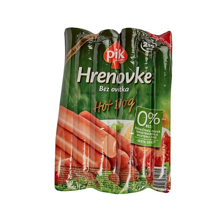 HRENOVKE 250G BEZ OVITKA PIK