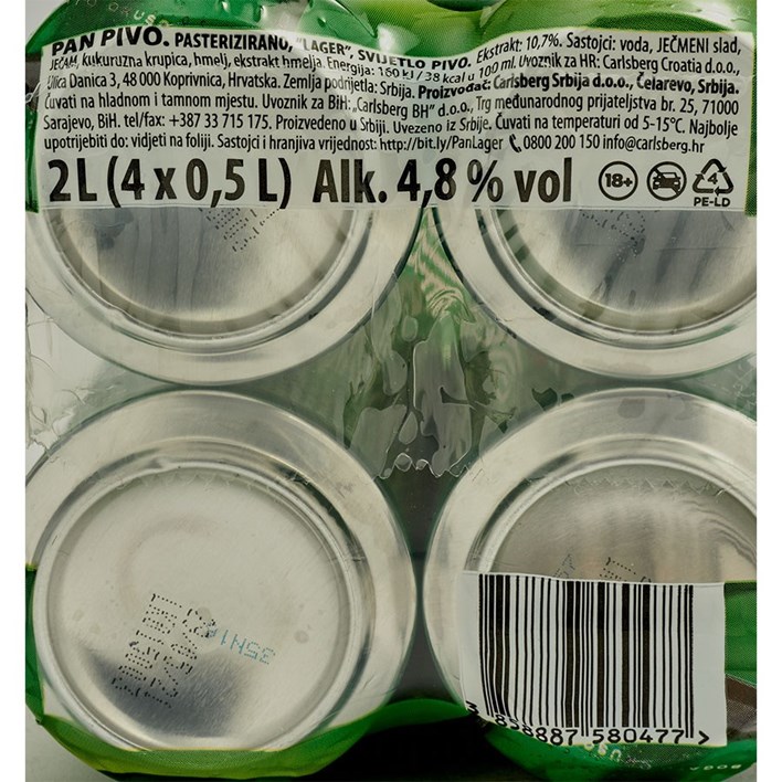 PIVO PAN 4X0,5l LIMENKA CARLSBERG