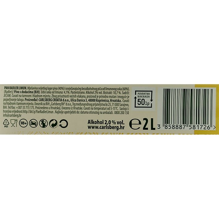 PIVO PAN RADLER LIMUN 2L