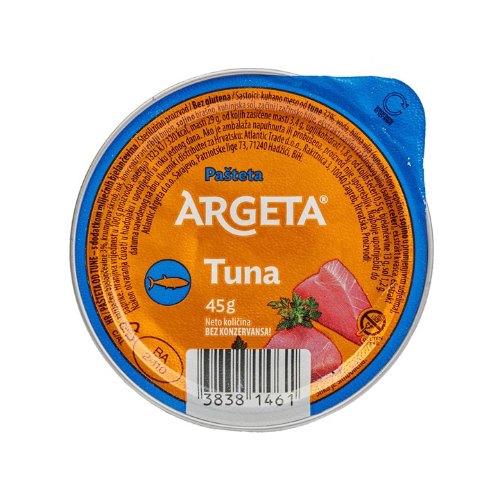 PAŠTETA ARGETA TUNA 45g ATLANTIC