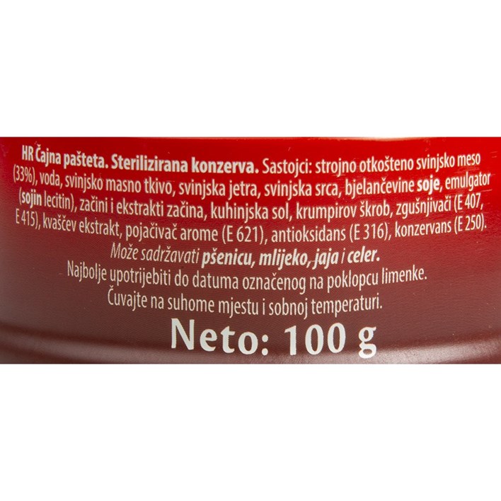 PAŠTETA PIKETA ČAJNA FINA 100g PODRAVKA